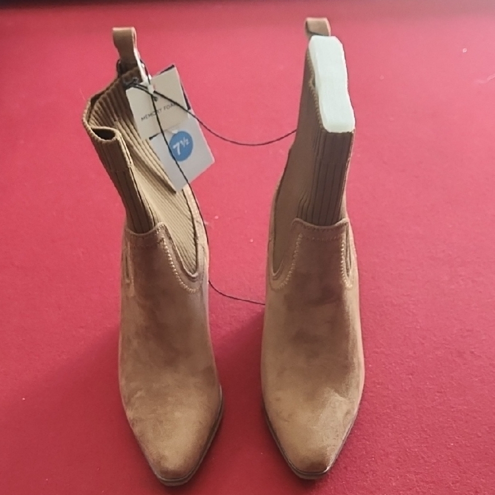 A New Day Tan Suede Ankle Boots